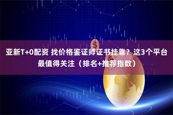 亚新T+0配资 找价格鉴证师证书挂靠？这3个平台最值得关注（排名+推荐指数）