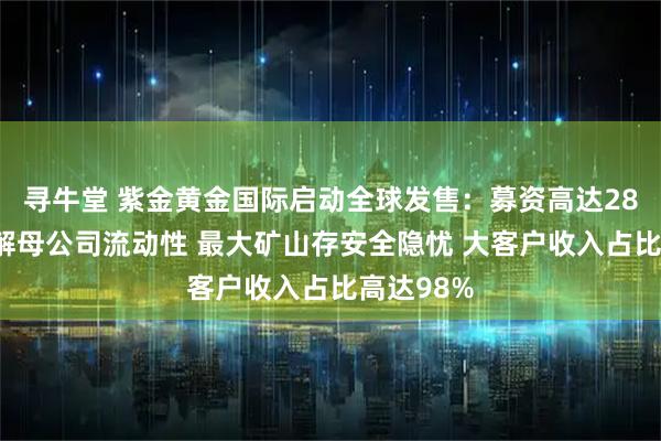 寻牛堂 紫金黄金国际启动全球发售：募资高达287亿为缓解母公司流动性 最大矿山存安全隐忧 大客户收入占比高达98%