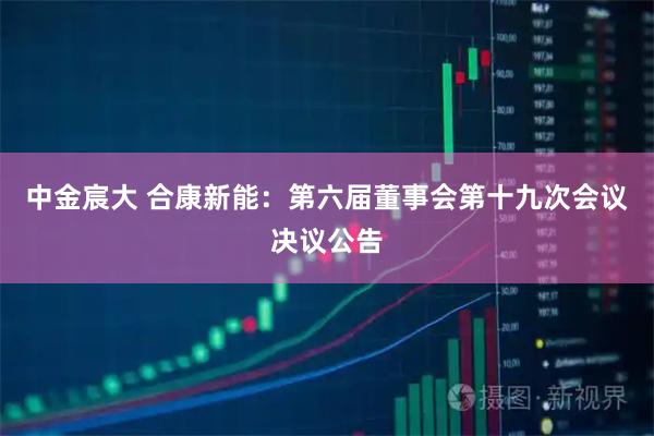 中金宸大 合康新能：第六届董事会第十九次会议决议公告