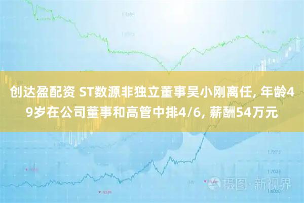创达盈配资 ST数源非独立董事吴小刚离任, 年龄49岁在公司董事和高管中排4/6, 薪酬54万元