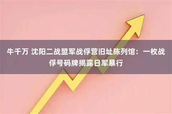 牛千万 沈阳二战盟军战俘营旧址陈列馆：一枚战俘号码牌揭露日军暴行